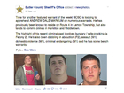 Wanted criminal responds to Sheriff on Facebook