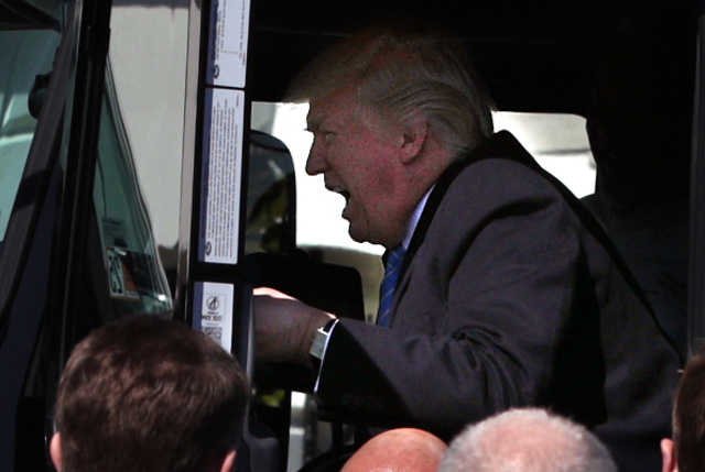 President Donald Trump was animated in meeting with truckers