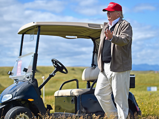 Trump spends MLK Jr. Day golfing