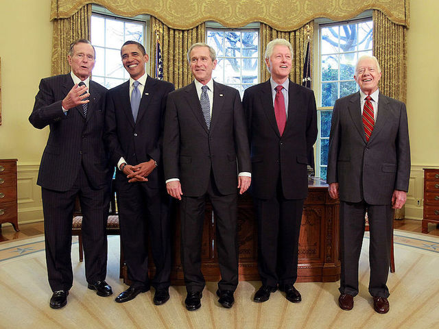 All 5 living former presidents launch appeal for help for Harvey victims