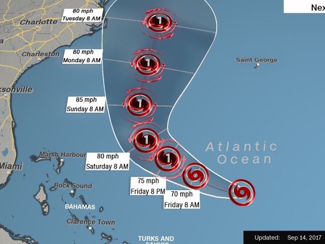 Tropical Storm Jose's path shifts west toward US: Maryland, Outer Banks could be hit