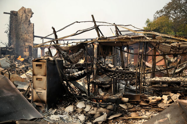 Photos of damage from wildfires in Northern California show devastation