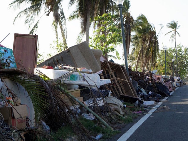 Clean-up begins in Puerto Rico, where landfills are already filled to capacity
