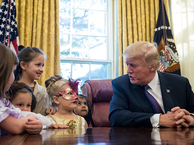 President Trump to trick-or-treaters: 'You have no weight problems, that's the good news, right?'