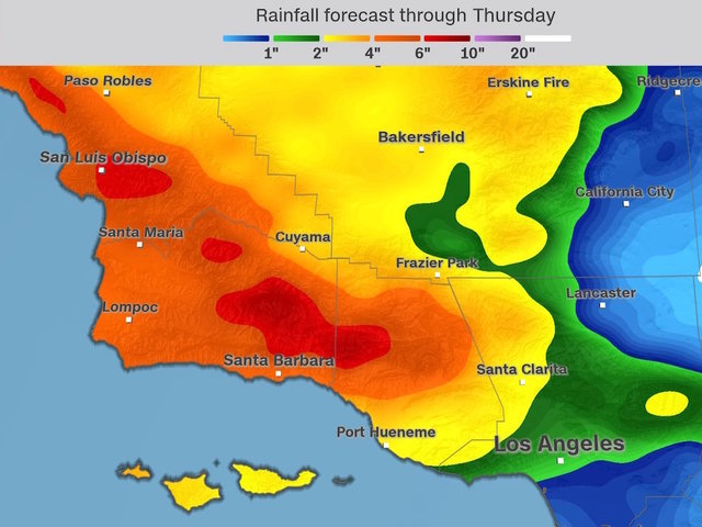 'Atmospheric river' triggers evacuations in Southern California