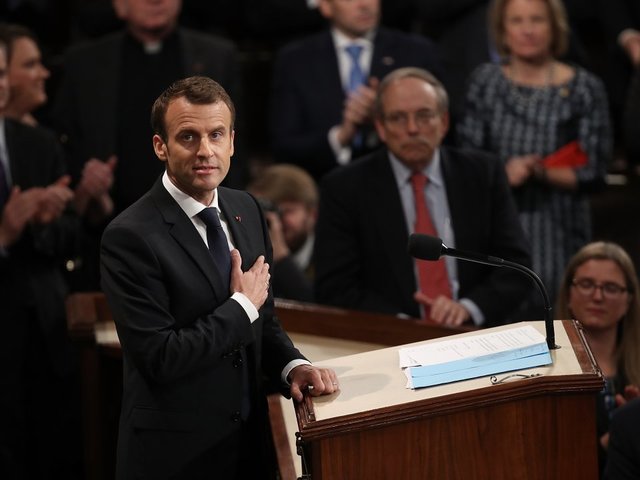 French President Macron urges U.S. to reject isolationism