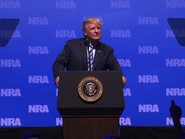 Trump angers France and Britain with his NRA speech