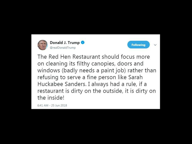 Trump insults restaurant that booted Sarah Sanders
