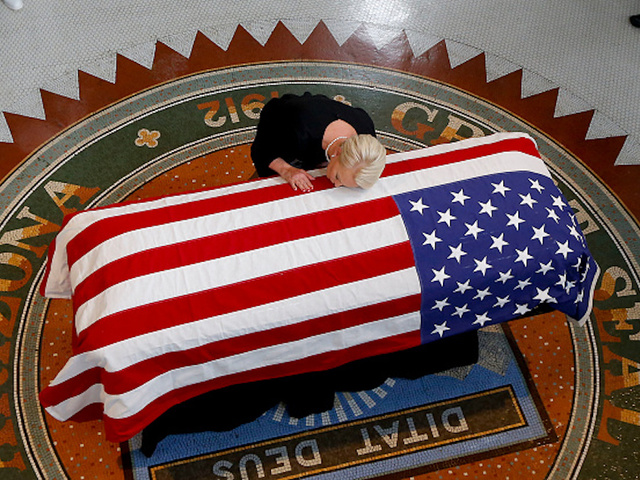 John McCain lies in state at Arizona Capitol building