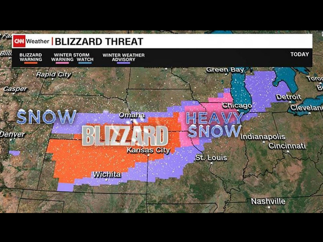 Hundreds of flights canceled as blizzard conditions move across Midwest